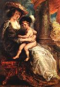 RUBENS, Pieter Pauwel Helena Fourment with her Son Francis Spain oil painting artist